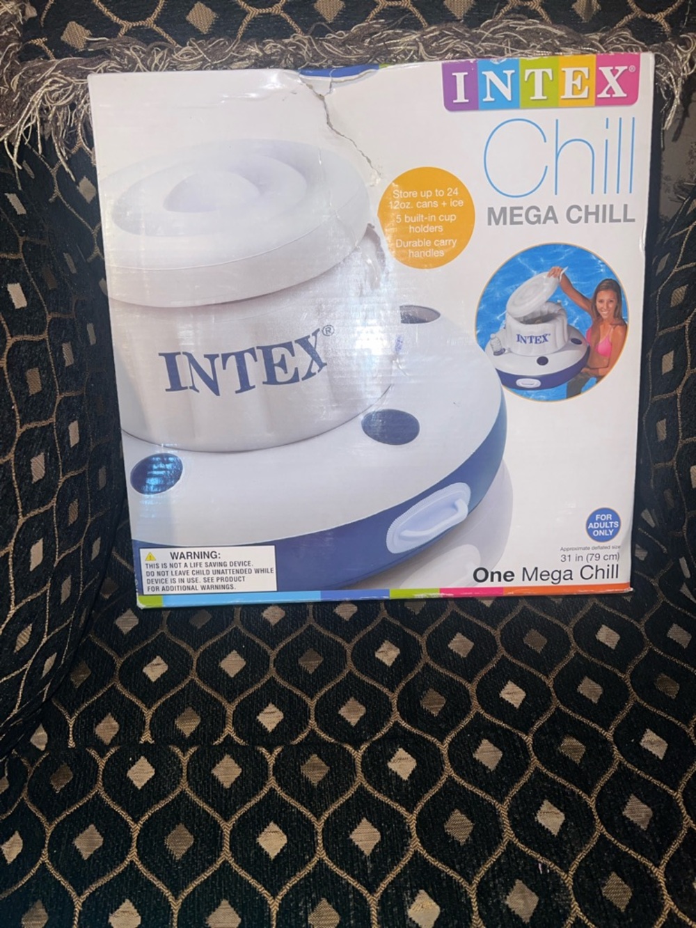 IntexMega Chill Inflatable Drink Cooler - Blue & White